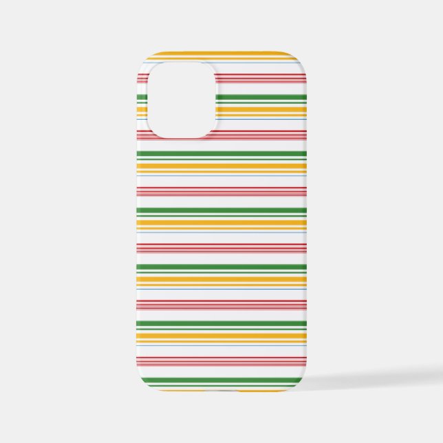 Coque iPhone Jolies rayures vert jaune (Verso)