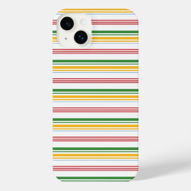 Coque iPhone Jolies rayures vert jaune (Verso)