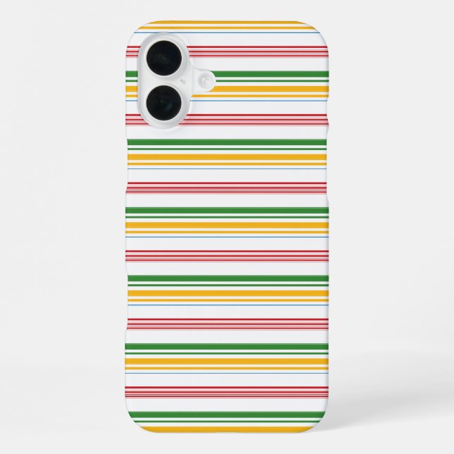 Coque iPhone Jolies rayures vert jaune (Verso)
