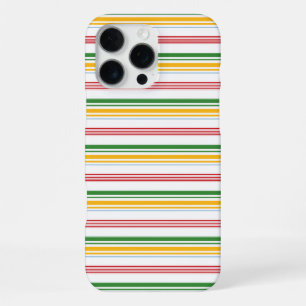Coque iPhone 16 Pro Max Jolies rayures vert jaune