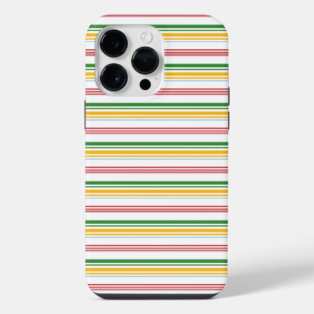 Coque iPhone Jolies rayures vert jaune (Verso)