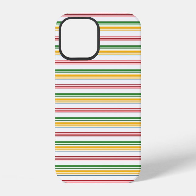 Coque iPhone Jolies rayures vert jaune (Verso)