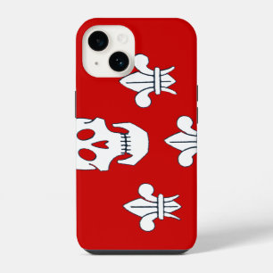 Coque Pour iPhone 14 JOLLY ROGER SKULL ET TROIS MENSONGES DRAPEAU Rouge