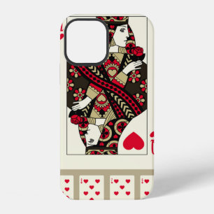 Coque iPhone 12 Jouer des cartes de Coeur en costume vintage. Ori