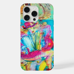 Coque iPhone 15 Pro Max JOUEUR D'ACCORDÉON DANS LA NUIT Aquarelle