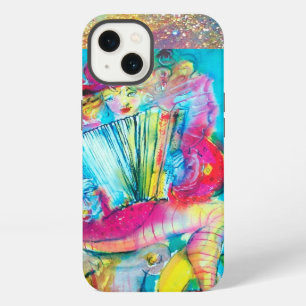 Etui iPhone 13 JOUEUR D'ACCORDÉON DANS LA NUIT Aquarelle