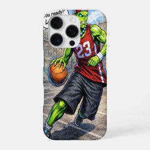 Coque iPhone 16 Pro Joueur de basket-ball Alien Urbain - Art de style