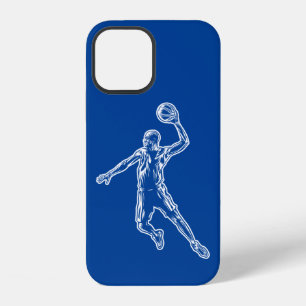 Coque iPhone 12 Joueur de basket-ball dunk design lumineux