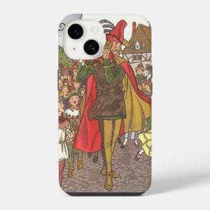 Coque Pour iPhone 14 Joueur de flûte de Hamelin de conte de fées vintag