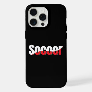 Coque iPhone 15 Pro Max Joueur de football abstrait Swish - Word Art