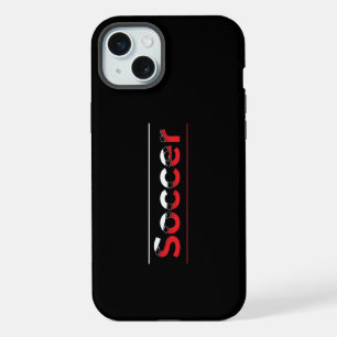 Coque iPhone 15 Plus Joueur de football - Art minimaliste Géométrique A