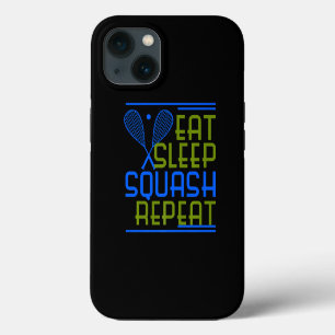 Etui iPhone 13 Joueur de squash Entraîneur de sport amusant