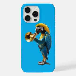 Coque iPhone 15 Pro Max Joueur de trompette perroquet