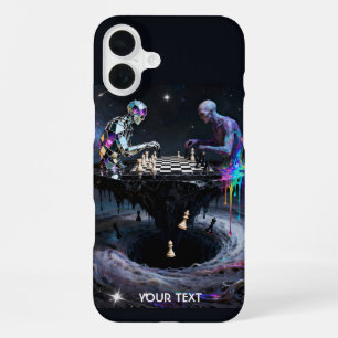 Coque iPhone 16 Plus Joueurs d'échecs Fantasy Mignons Deux