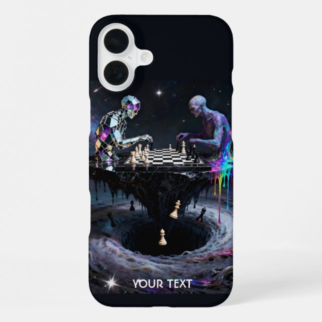 Coque iPhone Joueurs d'échecs Fantasy Mignons Deux (Verso)