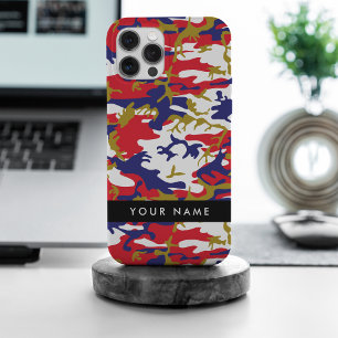 Coque iPhone 15 Pro Max Jour de l'indépendance Camouflage Votre nom Person