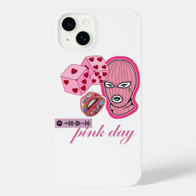Coque iPhone jour rose (Verso)