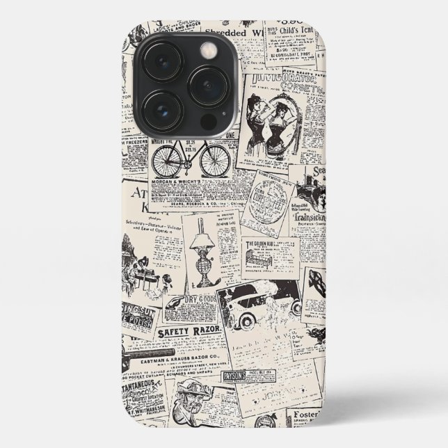 Coque iPhone Journal ancien  (Verso)