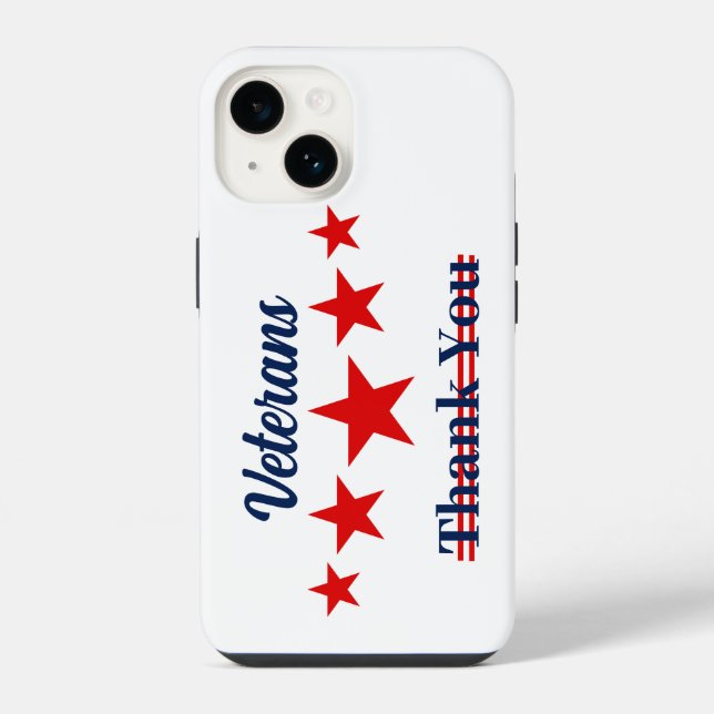 Coque iPhone Joyeuse fête des vétérans (Verso)