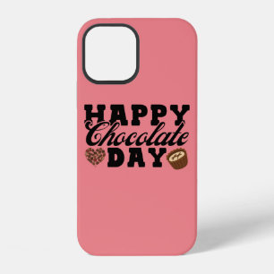 Coque iPhone 12 Joyeuse Fête du Chocolat, Joie des Amoureux du Cho