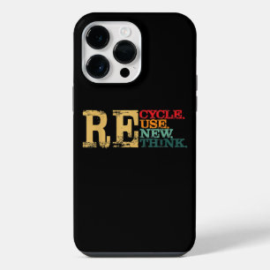 Coque Pour Pour iPhone 14 Pro Max Joyeuse Journée de la Terre Recycler Réutiliser Re