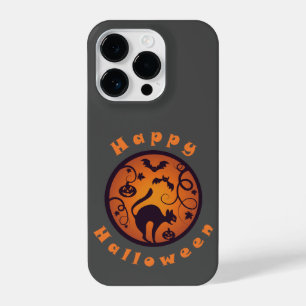 Coque Pour iPhone 14 Plus Joyeuse lanterne d'Halloween araignées et chauves-