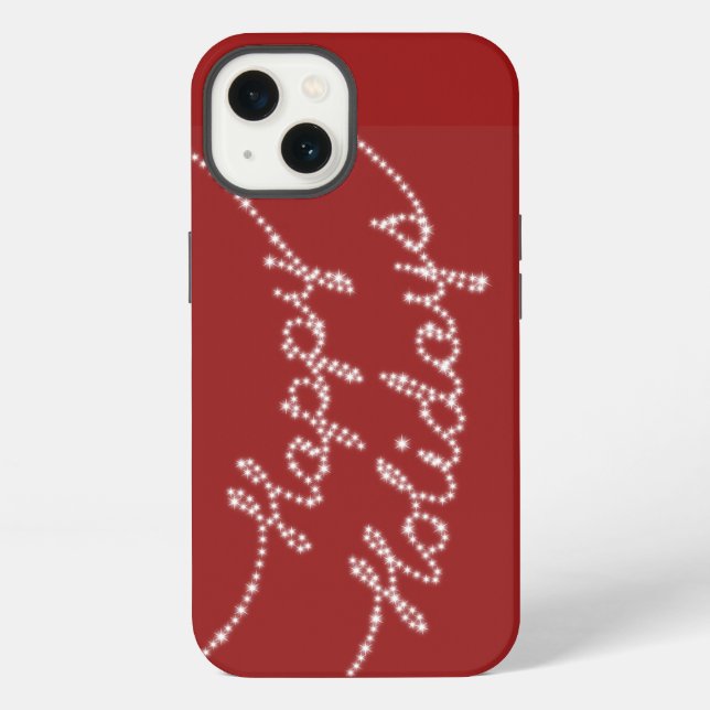 Coque iPhone Joyeuses Fêtes dans le boîtier iPhone Lumières de  (Verso)