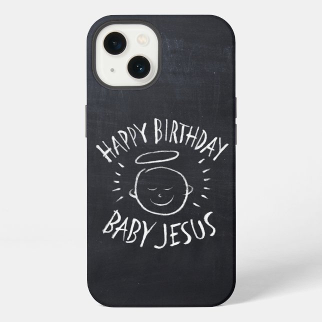 Coque iPhone Joyeux Anniversaire Bébé Jésus - Étui iPod Tableau (Verso)