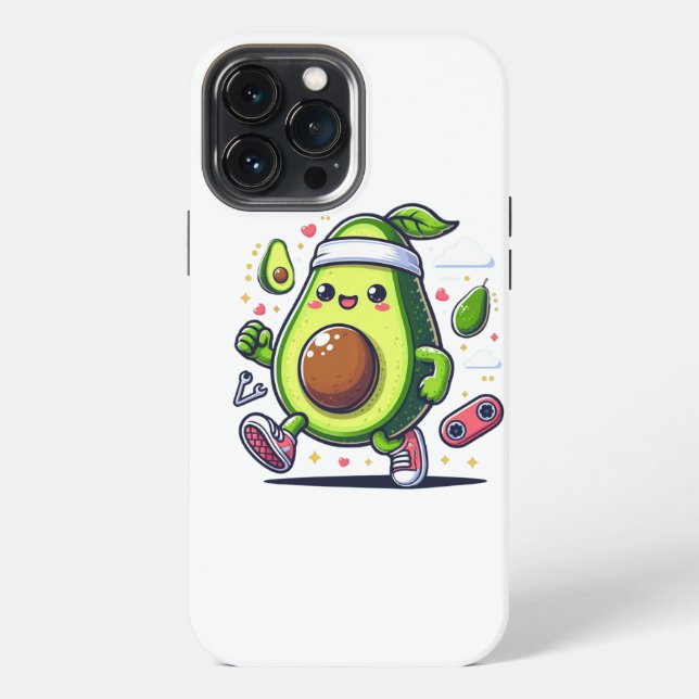 Coque iPhone Joyeux avocat mignon (Verso)