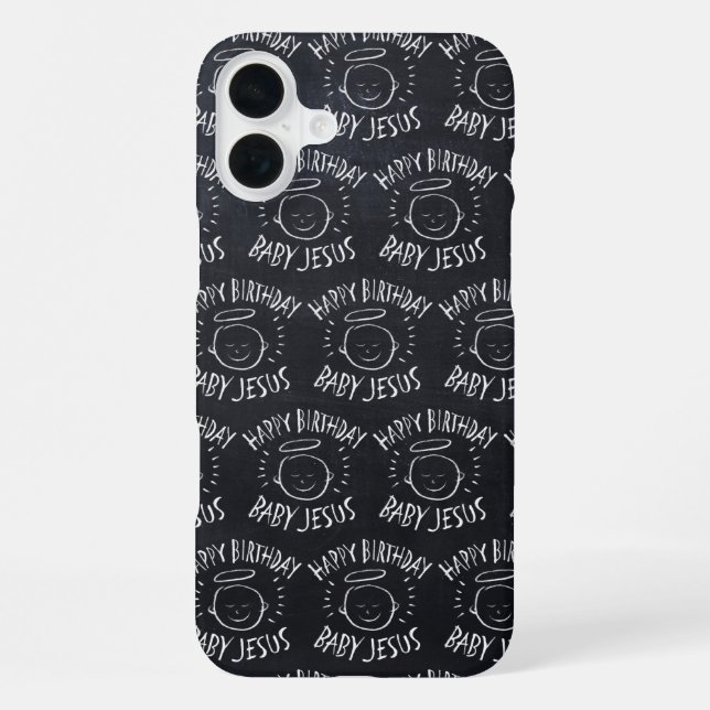 Coque iPhone Joyeux bébé Jésus - tableau de Noël (Verso)