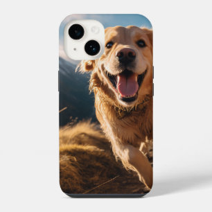 Coque Pour iPhone 14 Joyeux Golden Retriever en cours