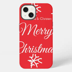 Etui iPhone 13 Joyeux Noël ajoutez nom texte cadeau personnalisé