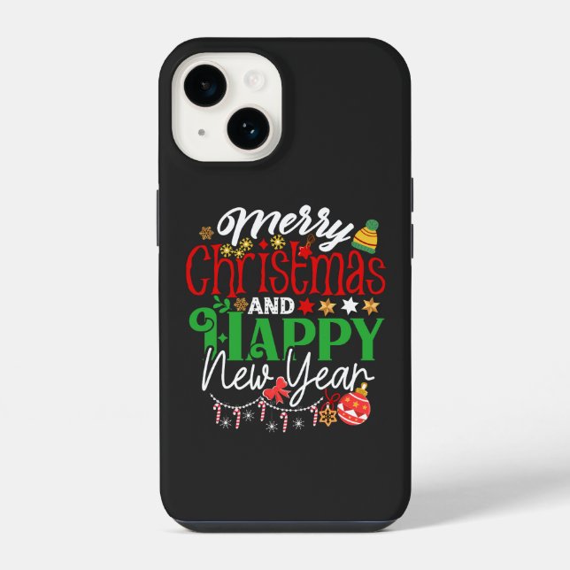 Coque iPhone Joyeux Noël et Bonne Année (Verso)