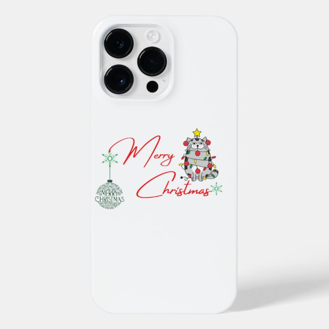 Coque iPhone Joyeux Noël furry Chats dans l'édition de jeu (Verso)