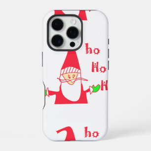 Coque iPhone 16 Pro Joyeux Noël Humoristique Santa Souris Fête Unique