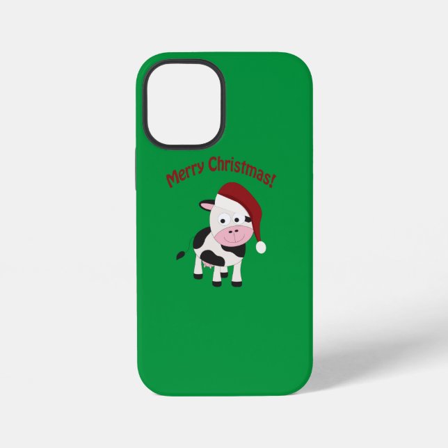 Coque iPhone Joyeux Noël Vache (Verso)