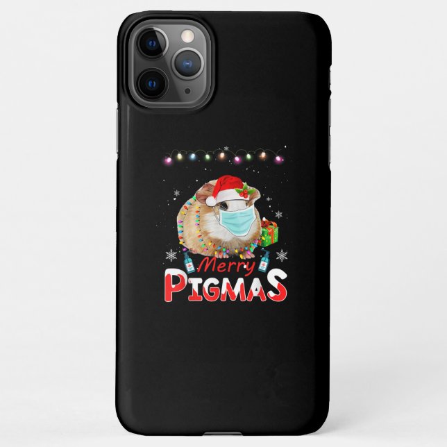 Coque iPhone Joyeux Pigmas Masque Visage Drôle Guinée Cochon No (Dos)