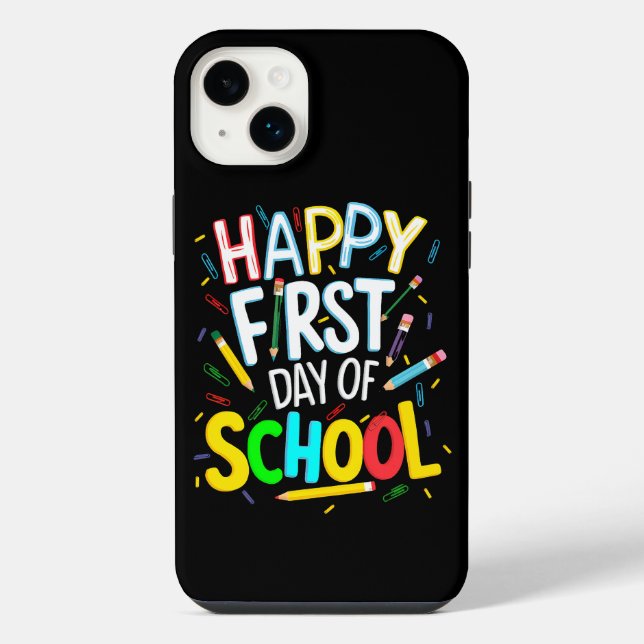 Coque iPhone Joyeux premier jour de rentrée scolaire (Verso)