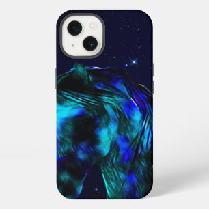 Etui iPhone 13 Jument bleue