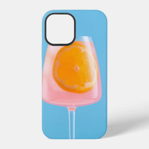 Coque iPhone 12 Jus d'orange dans un verre transparent