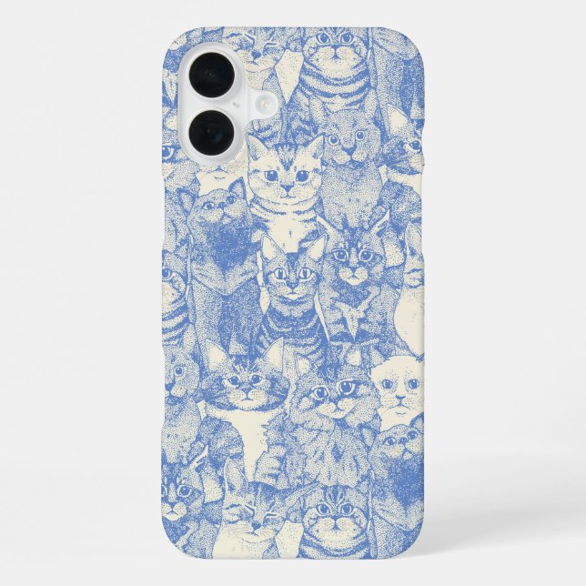 Coque iPhone juste des chatons bleus (Verso)