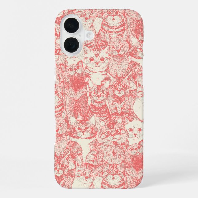 Coque iPhone juste des chatons corail rose (Verso)