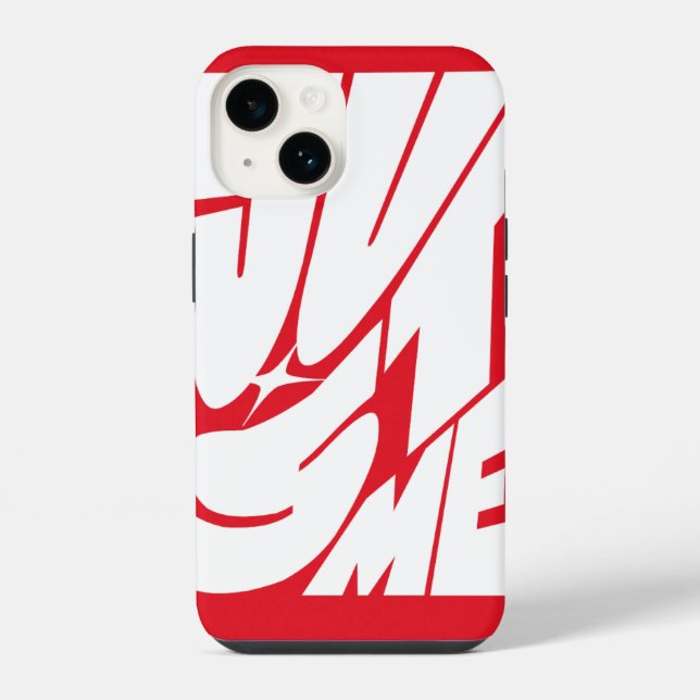 Coque iPhone Juste moi - Boîtier iPhone rouge (Verso)