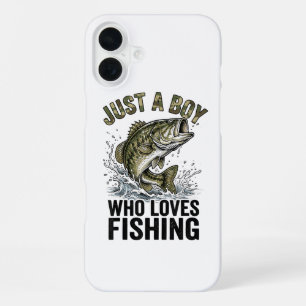 Coque iPhone 16 Plus Juste un garçon qui aime la pêche au bar