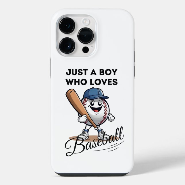 Coque iPhone Juste un garçon qui aime le baseball  (Verso)