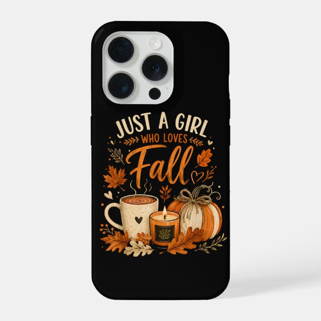 Coque iPhone Juste Une Fille Qui Aime L'automne (Verso)