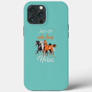 Etui iPhone 13 Pro Max Juste une fille qui aime les chevaux Femmes équita