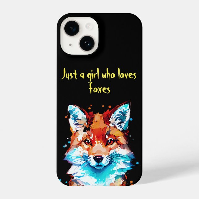 Coque iPhone Juste une fille qui aime les renards (Verso)