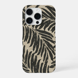 Coque iPhone 16 Pro Kahanu Palms Hawaiian Linen Texture