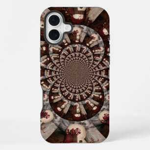 Coque iPhone 16 Plus Kaleidoscope de Bonhomme de Neige Époustouflant